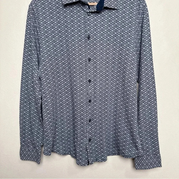 English  Laundry Mens Medium Stretch Fitted Knit Print Shirt - Picture 4 of 14